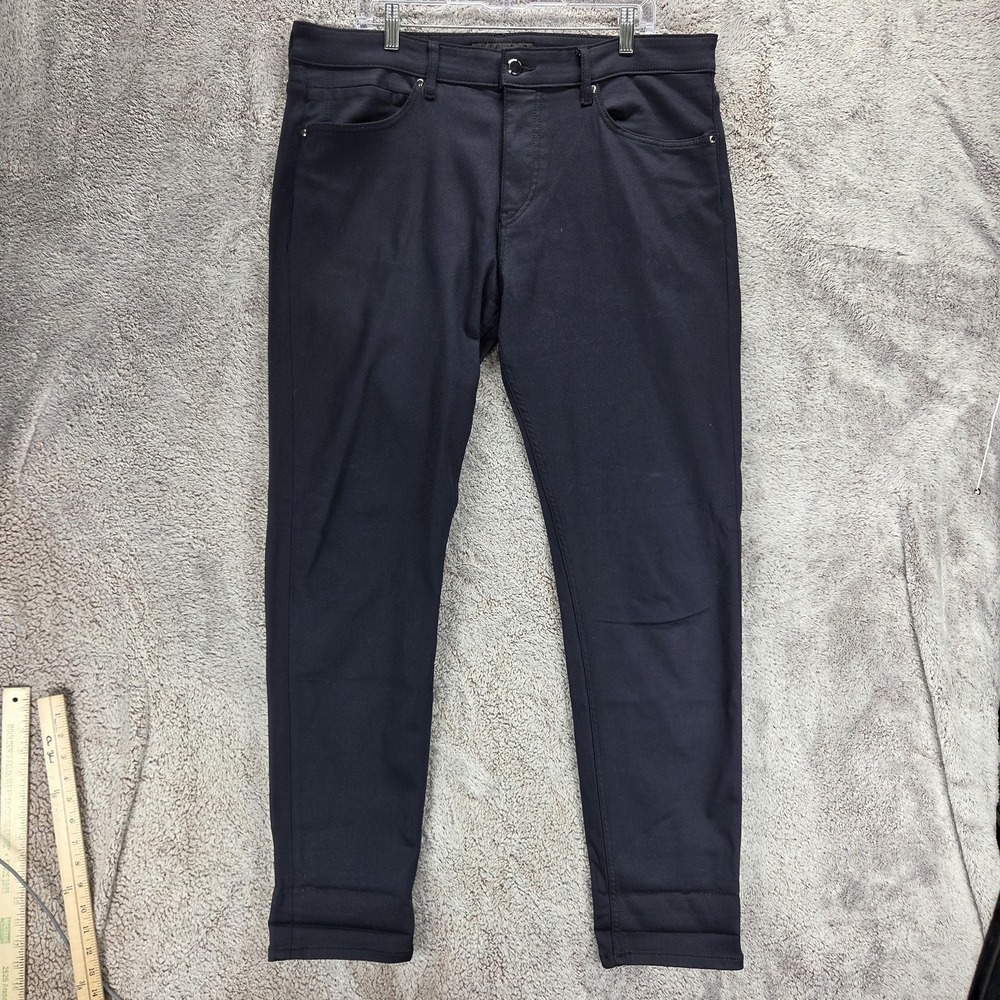 Porsche x BOSS Jeans Mens 36x34 Blue Tapered Fit Performance Stretch Altered Hem